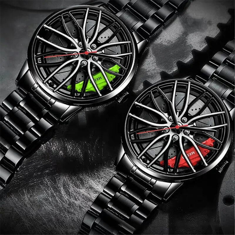 Deyros Edelstahl Quarz Felgen Optik Uhr Watch Style Trend Lifestyle