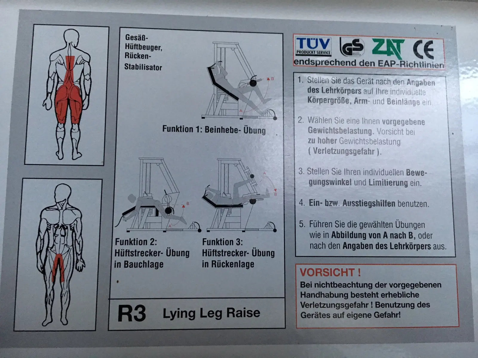 MKB Keller R3 Lying Leg Raise Gesäß - Hüftbeuger Rücken Stabilisator Fitness Gym Fitness-Inserate.de
